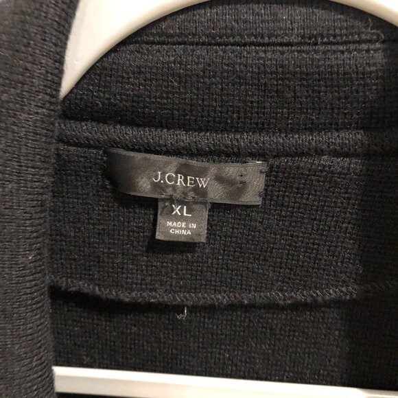 J. Crew Black Sweater Blazer, Size XL - Picture 2 of 8